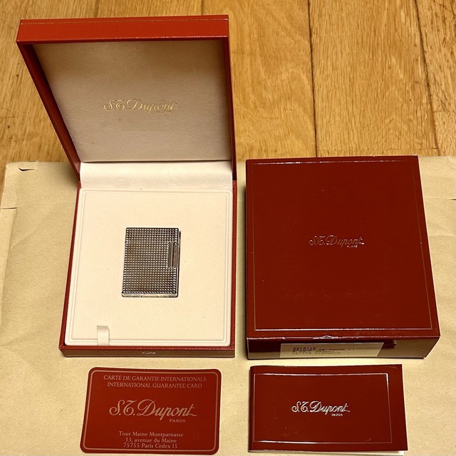 ファッション小物☆S.T.Dupont デュポン ライン1 S プラチナ色 ライター 超美品☆