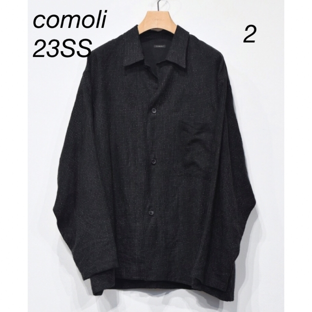 23SS COMOLI コモリ リネンドット シャツジャケット サイズ2 未使用