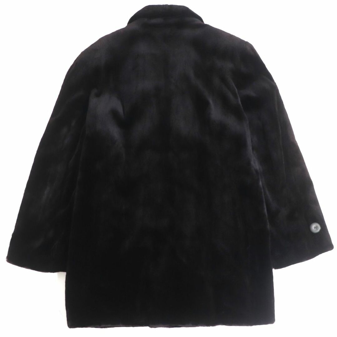 未使用品▼メンズ用 MINK シェアードミンク ダブルタイプ 本毛皮コート ダークブラウン XL-XXL 毛質柔らか◎ タグ　g01-st30221-502 2