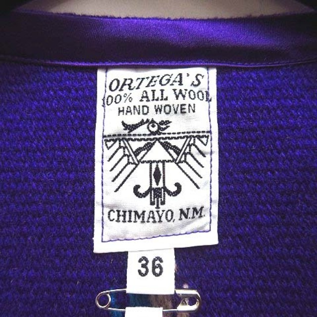 オルテガ ORTEGA´S 手織り チマヨ ベスト ウール パープル 36 オルテガ ORTEGA´S 手織り チマヨ ベスト ウール パープル 36