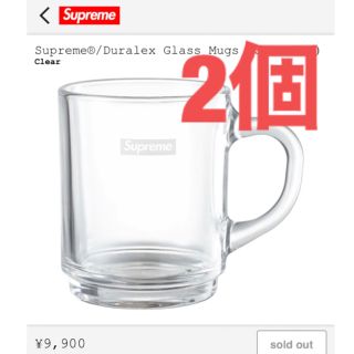 シュプリーム(Supreme)のSupreme®/Duralex Glass Mugs 2個 クリヤーマグカップ(グラス/カップ)