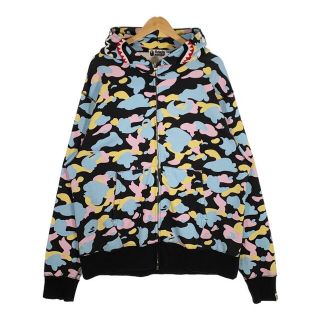 アベイシングエイプ(A BATHING APE)のアベイシングエイプ カモシャーク フルジップフーディ パーカー サイズ XL(パーカー)