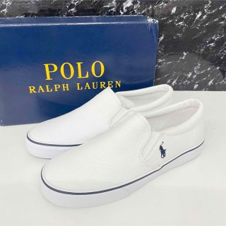 未使用!!ポロラルフローレン POLO スリッポン スニーカー UK7.5