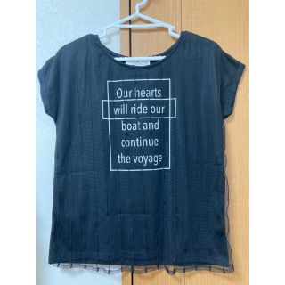 シマムラ(しまむら)のロゴレイヤードデザインビッグサイズTシャツカットソーシースルーシアードルマン(Tシャツ(半袖/袖なし))