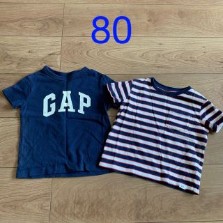 ベビーギャップ(babyGAP)のbabyGAP Tシャツ2枚セット　ベビー　キッズ　男の子　ロゴ　保育園　幼稚園(Tシャツ/カットソー)