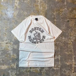 アンビル(Anvil)の80s anvil アンビル tシャツ USA製 M ホワイト マラソン系(Tシャツ/カットソー(半袖/袖なし))