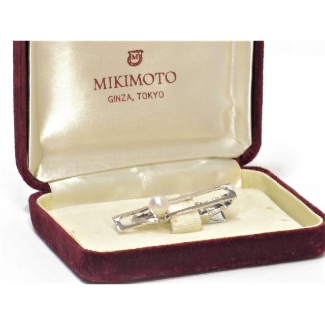 ミキモト　タイバー　タイピン　シルバー金具　MIKIMOTO