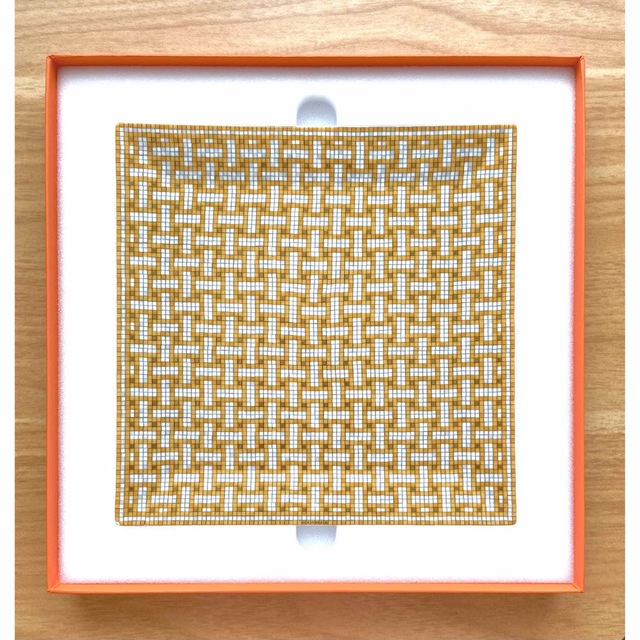 エルメス HERMES モザイク24 ゴールド 長方形プレート 新品 未使用-