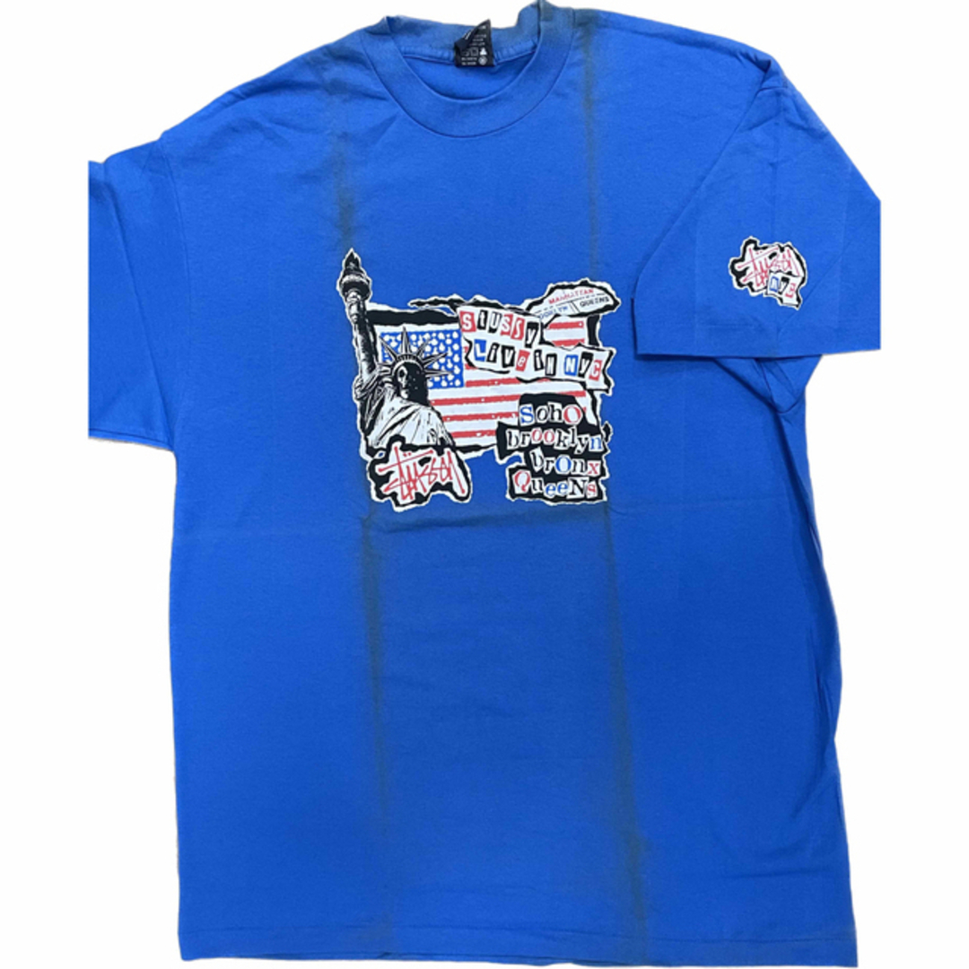 STUSSY - 【STUSSY】90s old stussy スカル 自由の女神Tシャツ STUSSY - 【STUSSY】90s old stussy スカル 自由の女神Tシャツ