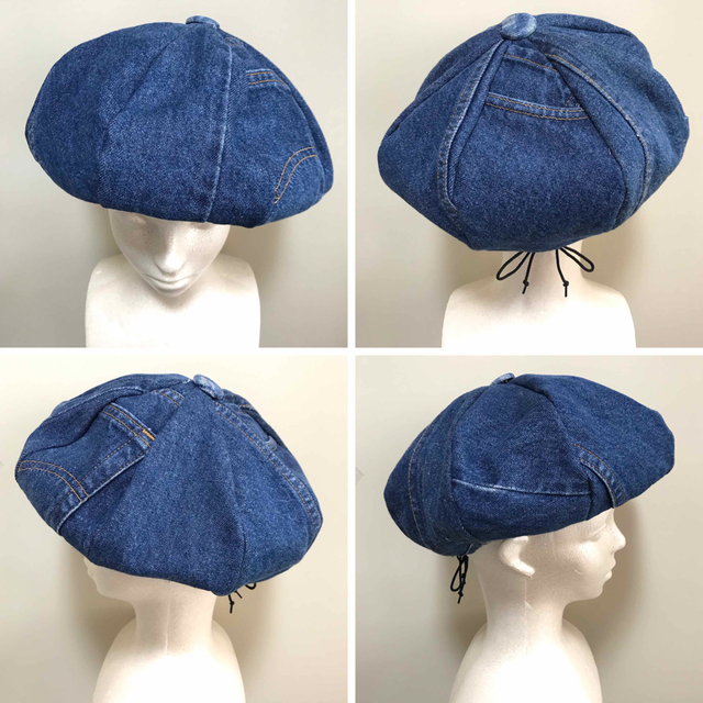 Levi's デニム ベレー帽 クレイジー ハンドメイド 古着 リメイク90s
