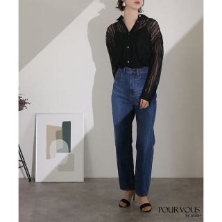 プールヴー(POURVOUS)の【PourVous】プールヴー　レースブラウス　size M 新品未着用(ミディアムドレス)