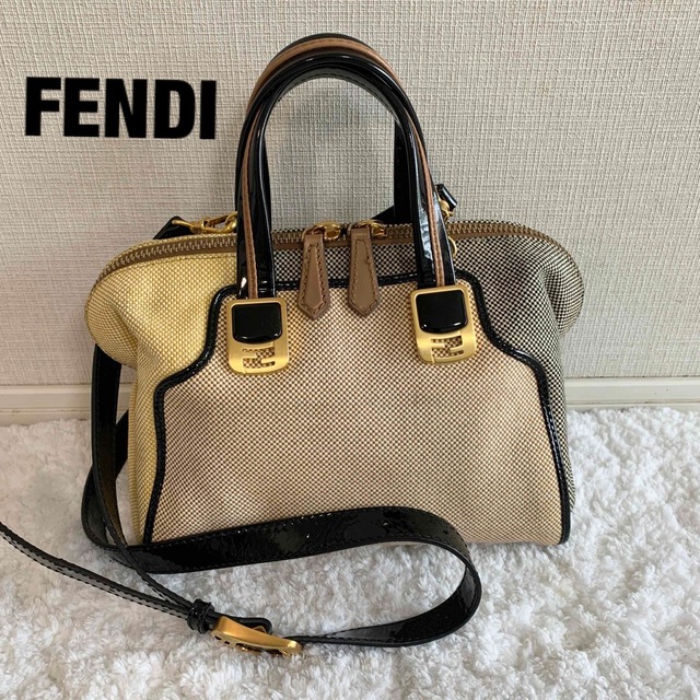 FENDI フェンディ ハンドバッグ カメレオン ブラック - 通販