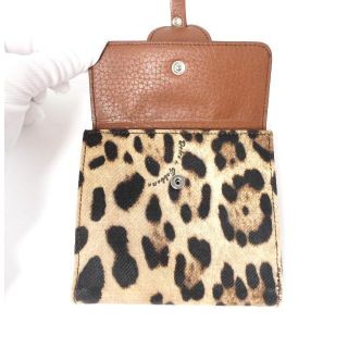DOLCE&GABBANA - 美品 Dolce&Gabbana ヒョウ柄 キャンバス×レザー 二