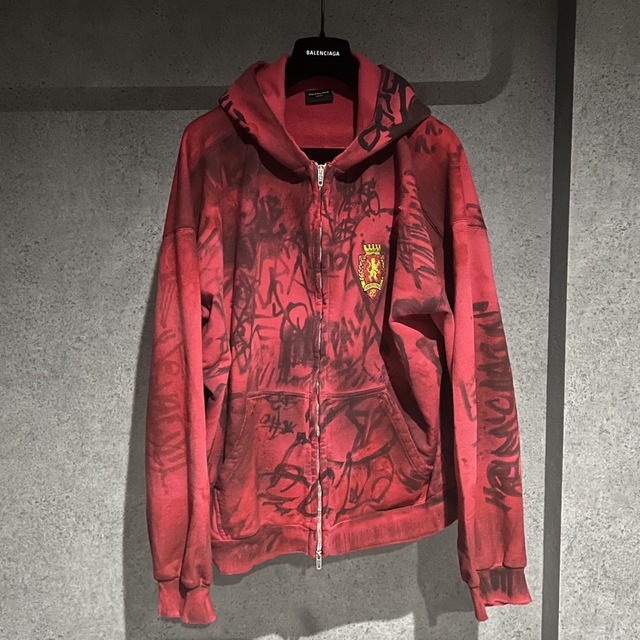 男女兼用 Balenciaga スケーターZIPパーカー デニムシャツフーディ