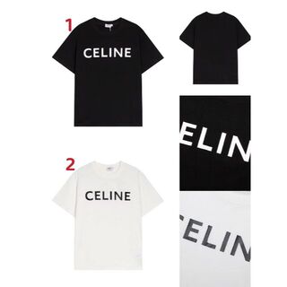 celine - CELINE セリーヌ ロゴTシャツ 黒Mの通販｜ラクマ