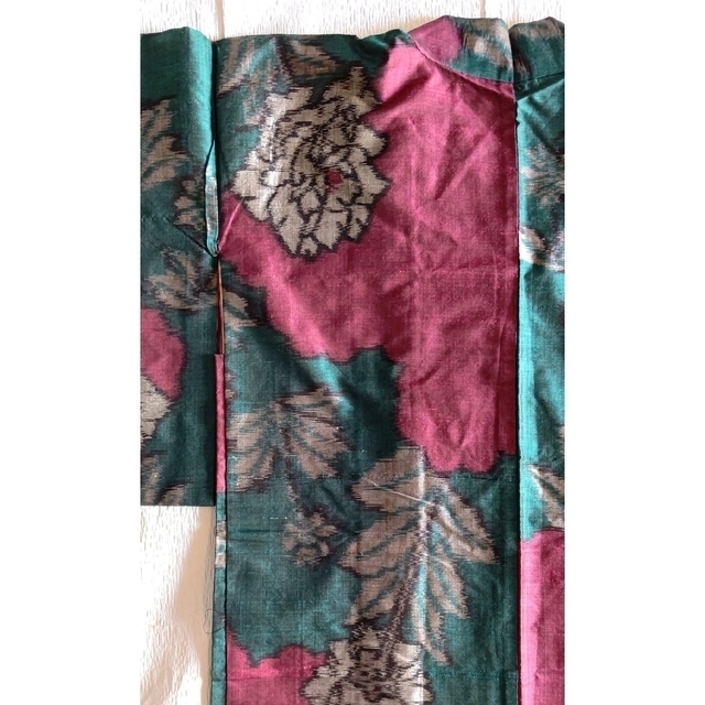 銘仙 羽織 正絹 紙風船 着物 antique kimono A-1158