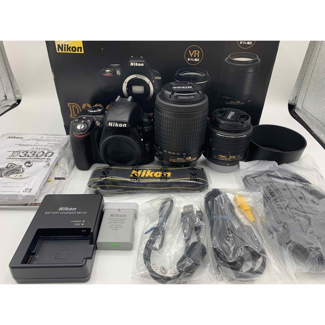 Nikon D3300 ダブルズームキット D3300WZBK 【新品、本物、当店在庫 ...