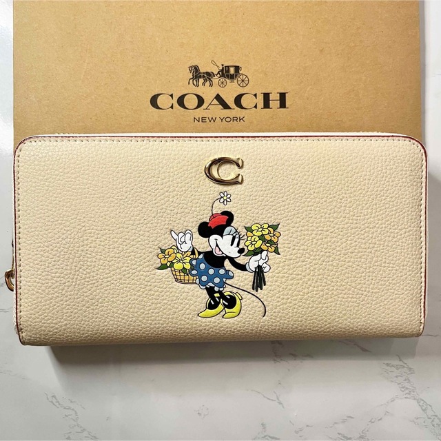 新品 coach ディズニーコラボ ポーチ 財布 ミニー コーチ Disney