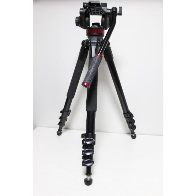 オシャレ マンフロットManfrotto MVT535AQ三脚、MVH502AHビデオ雲台