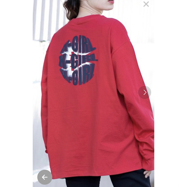 X-girl(エックスガール)のX-girl エックスガール　SPHE LOGO L/S BIG TEE ロンT レディースのトップス(Tシャツ(長袖/七分))の商品写真