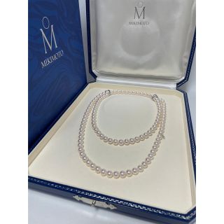 ミキモト(MIKIMOTO)のミキモト　インフィニティ　WGK18   7.5〜8㎜　ロングパールネックレス(ネックレス)