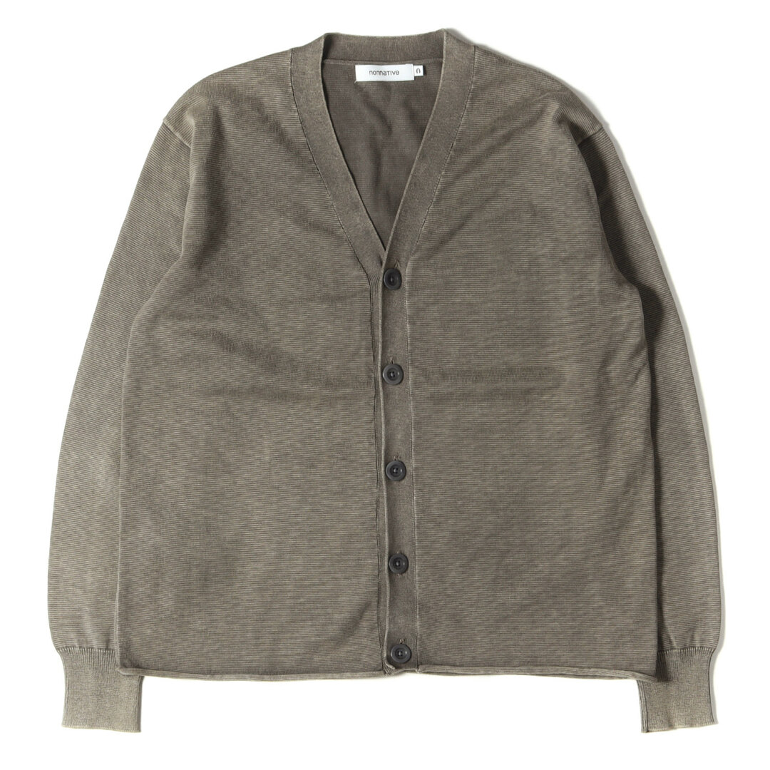 NONNATIVE ノンネイティブ カーディガン ヴィンテージ加工 コットン ニットカーディガン HUNTER CARDIGAN COTTON YARN VW / NN-K3502 19SS グレー 0 トップス 長袖 【メンズ】【美品】