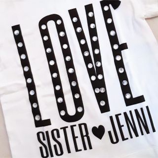 ジェニィ(JENNI)の【良品】SISTER JENNI ストーン付き ラブ Tシャツ 100 ジェニィ(Tシャツ/カットソー)