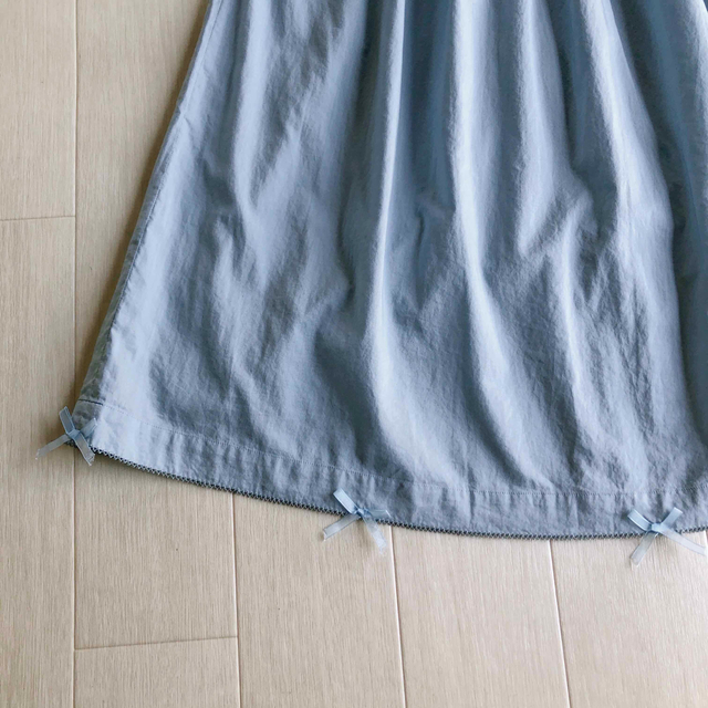 ワンダフルワールド 綿ローン ピコレース 裾リボン スカート 2