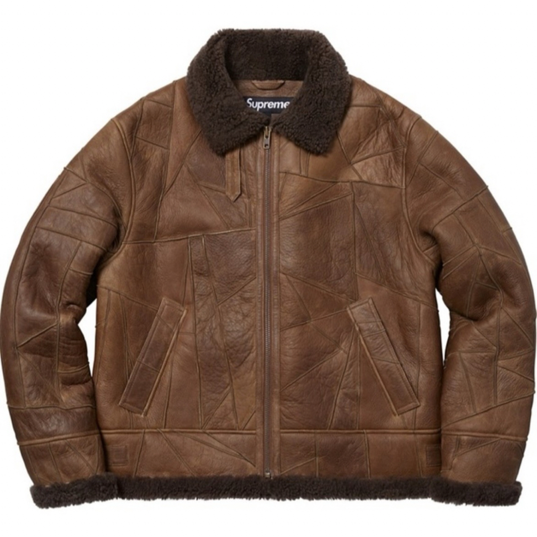 18FW M patchwork shearling b-3 jacket