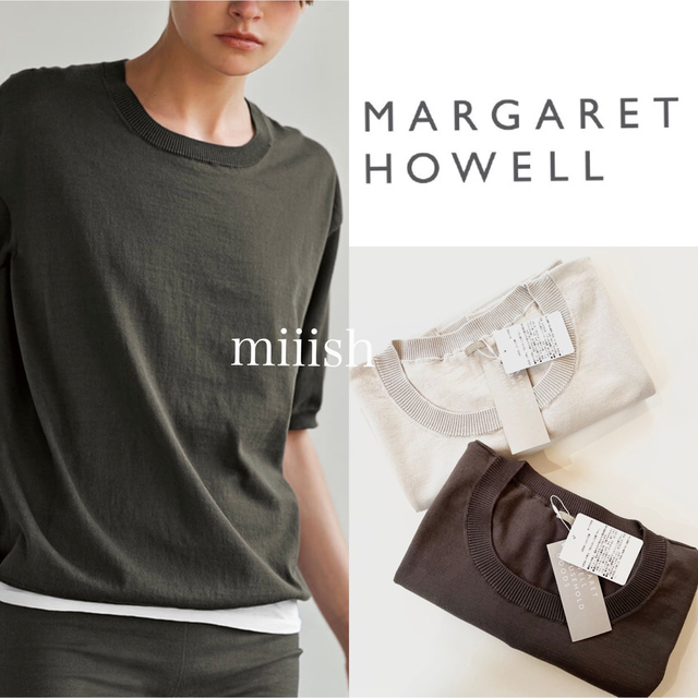 MARGARET HOWELL(マーガレットハウエル)の新品 2022新作 マーガレットハウエル オーガニックコットンニット 2.5万 レディースのトップス(ニット/セーター)の商品写真