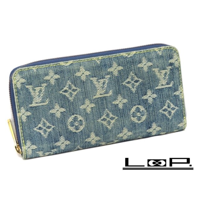 LOUIS VUITTON Zippy Wallet Monogram Denim Blue M95341