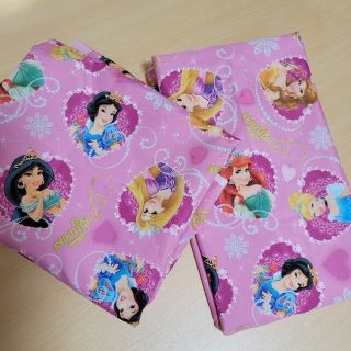 ディズニー(Disney)のお昼寝布団カバー 掛敷セット♡ディズニープリンセス柄♡ハンドメイド生地としても♡(シーツ/カバー)