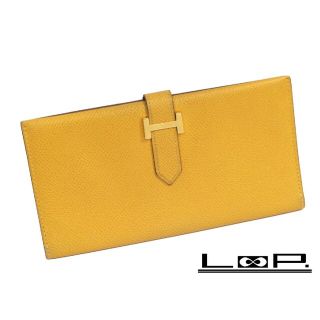 エルメス(Hermes)の【特別値下げ 4/16日01：59まで】■中古■　エルメス ベアン クラシック クシュベル 長財布 財布 GP 箱 【A60985】(財布)