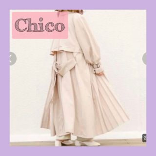 フーズフーチコ(who's who Chico)のChicoチコ春服サイドプリーツトレンチコートFフリーサイズ(トレンチコート)