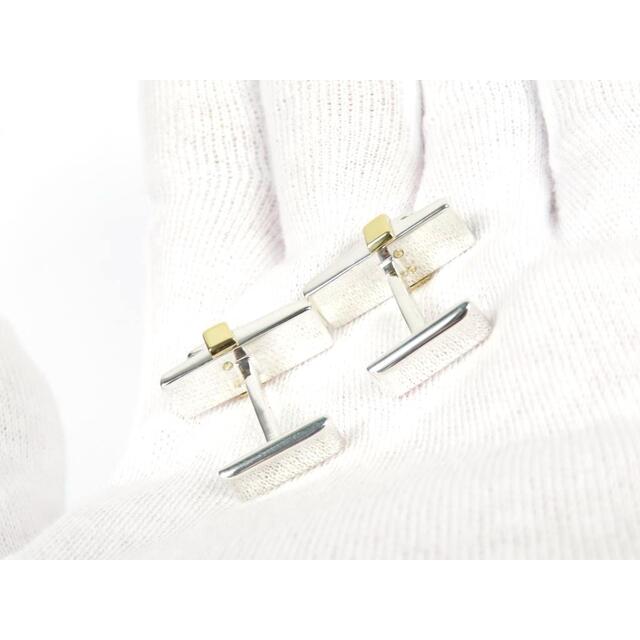 【最終値下げ 5/28日 01:59まで】■新同■磨き済■ エルメス コンビ カフス カフリンクス メンズ スーツ シルバー SS 【A61660】 3