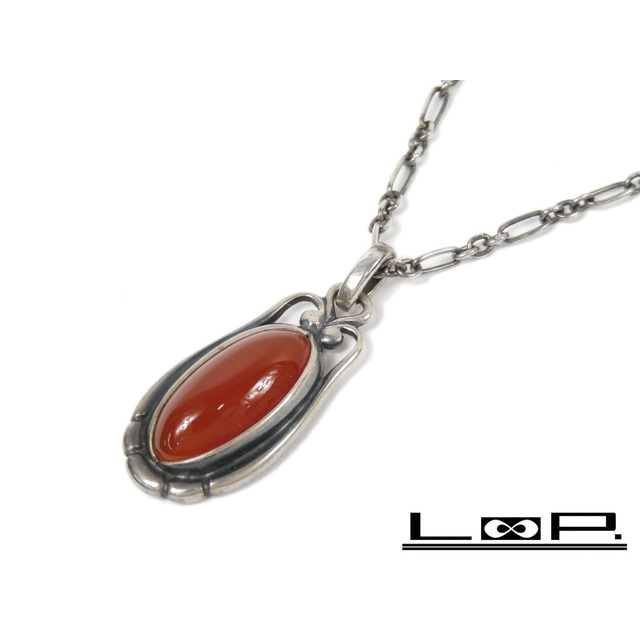 Georg Jensen(ジョージジェンセン)の■美品■　ジョージ・ジェンセン イヤー ネックレス ペンダント カーネリアン SV #2009 【A65572】 レディースのアクセサリー(ネックレス)の商品写真