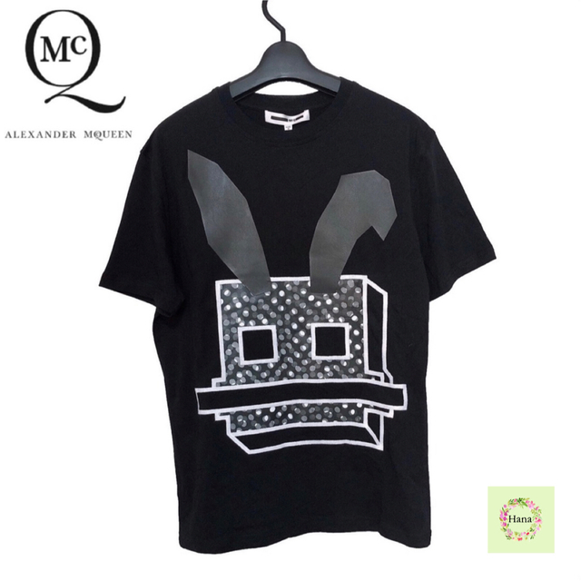 McQ アレキサンダー マックイーン ラビット プリント Ｔシャツ ブラック 黒のサムネイル