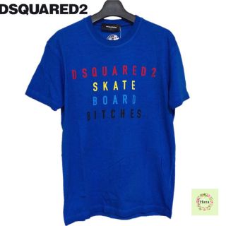 ディースクエアード(DSQUARED2)の【新品】DSQUARED2 ディースクエアード プリント Ｔシャツ ブルー Ｌ(Tシャツ/カットソー(半袖/袖なし))