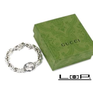 グッチ(Gucci)の【特別値下げ 4/16日01：59まで】■美品■磨き済■　グッチ インター ロッキング ロゴ GG ブレスレット SV #17 箱 【A67207】(ブレスレット/バングル)