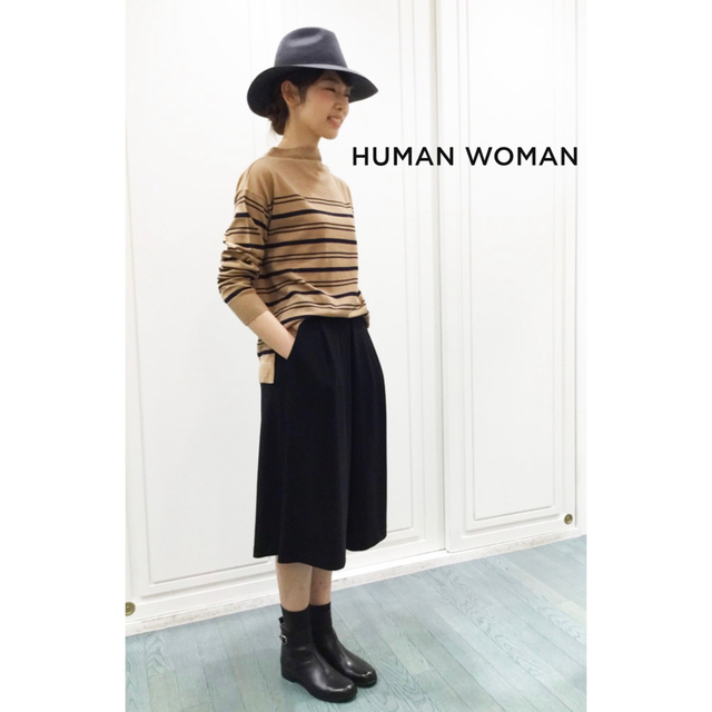 【HUMAN WOMAN 】牛革ショートブーツ　24センチ