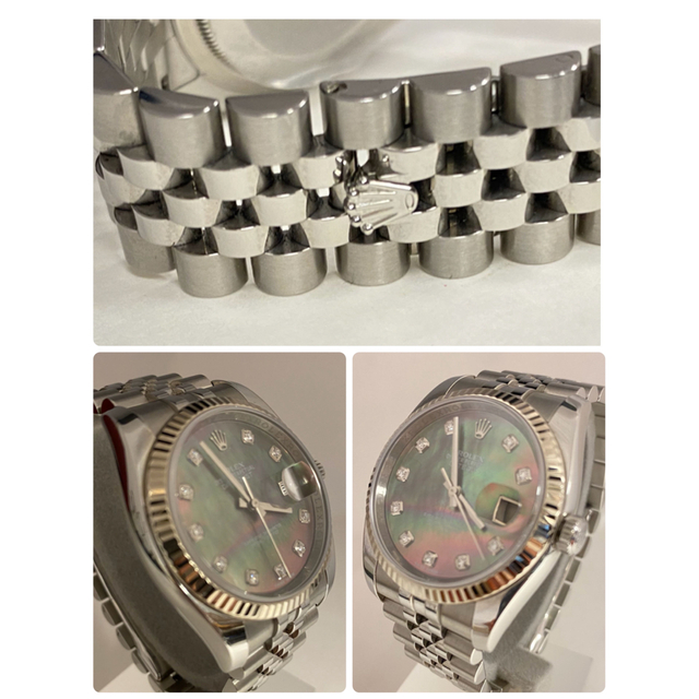 ROLEX(ロレックス)の極美品 ロレックス デイトジャスト 116234NG シェル 10Pダイヤ 箱保 メンズの時計(腕時計(アナログ))の商品写真