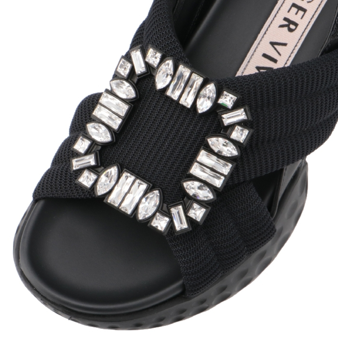 ROGER VIVIER(ロジェヴィヴィエ)のロジェ ヴィヴィエ ROGER VIVIER スポーツサンダル ヴィヴ ラン ライトストラスバックル VIV RUN レディース 靴 シューズ ブラック RVW66733560 DX2 B999 レディースの靴/シューズ(サンダル)の商品写真