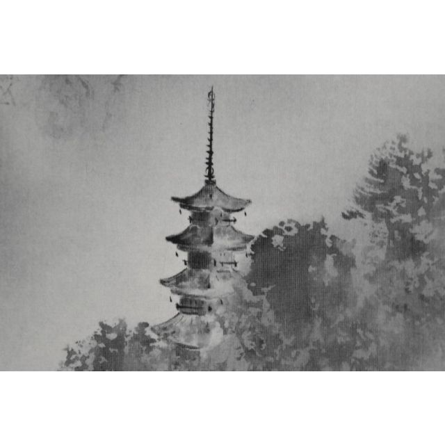勝/塔山水釣人図/掛軸☆宝船☆AB-380 【18%OFF】 38.0%割引