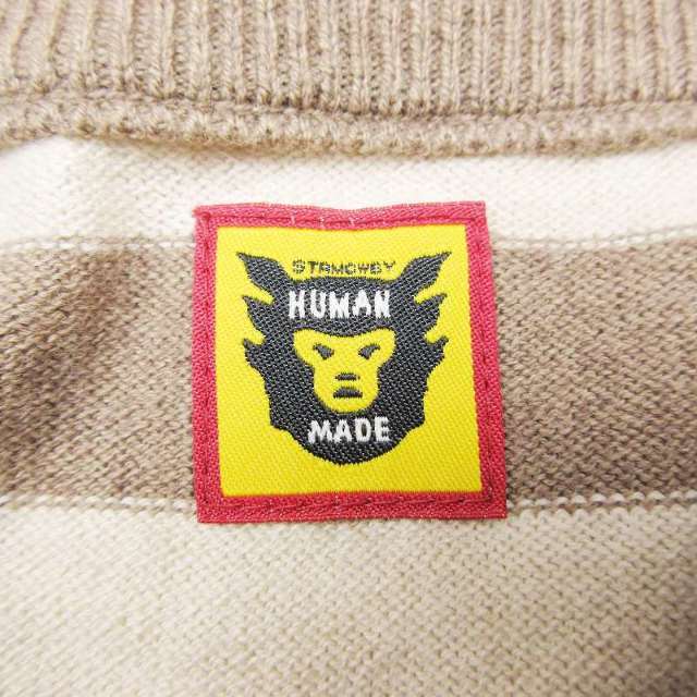 22AW ヒューマンメイド ストライプ ハート ニット セーター 長袖 S