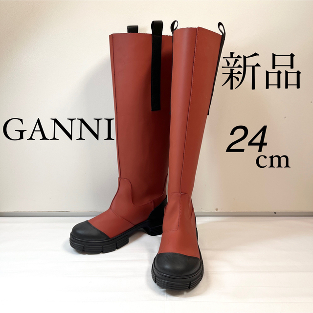 新品】GANNI ガニー ブラウン ロングブーツ 38-