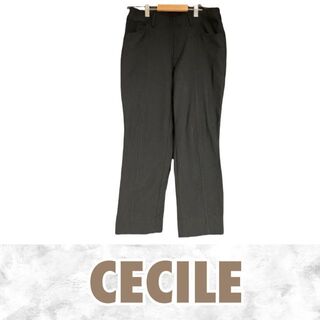 セシール(cecile)のCECILE カジュアルパンツ ブラック 【L】シンプル ストレッチ(その他)