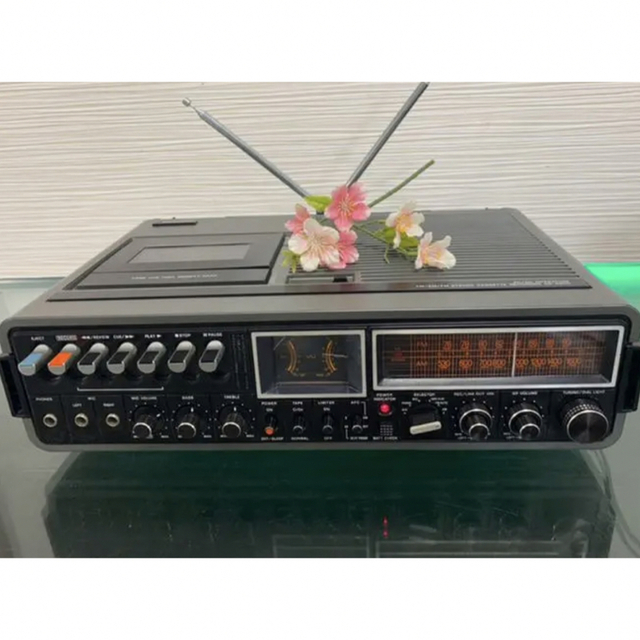 動作品NATIONAL カバー付きRS-4400ラジカセ ナショナル FM/AM