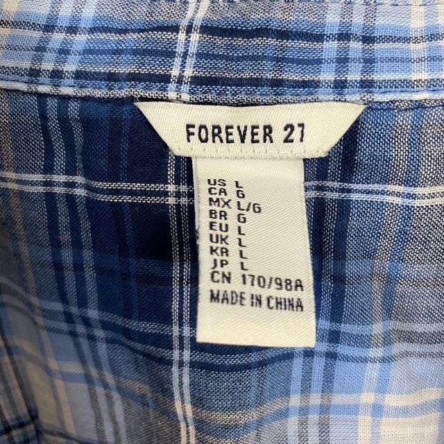 FOREVER 21(フォーエバートゥエンティーワン)のForever21 シャツ　チェックシャツ メンズ　レディース　[ L ] レディースのトップス(シャツ/ブラウス(長袖/七分))の商品写真