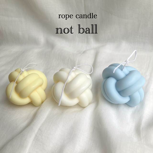 🪺 rope candle 《 not ball 》 ハンドメイドのインテリア/家具(アロマ/キャンドル)の商品写真