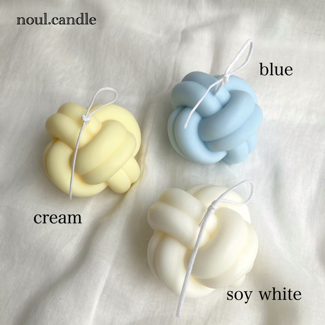 🪺 rope candle 《 not ball 》 ハンドメイドのインテリア/家具(アロマ/キャンドル)の商品写真